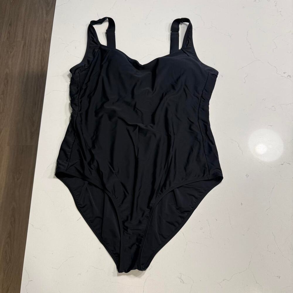 Black one piece swimsuit